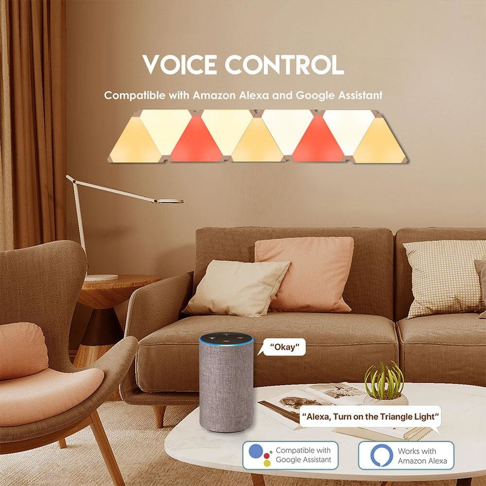 Fantech Smart RGB Triangle Light Panels Set SLP0103 + LA1ALP 6 Pcs with lighting & decor