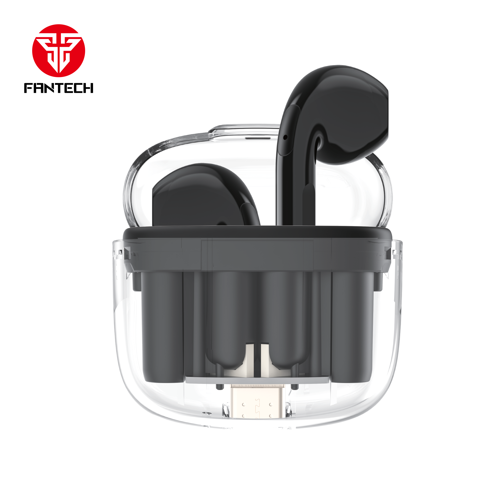 Fantech Tws Bluetooth Wireless Wave 10 TW10 Built - in Microphone with earphones