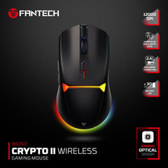 Fantech Wg7v2 Crypto Ii Wireless Gaming Mouse Black
