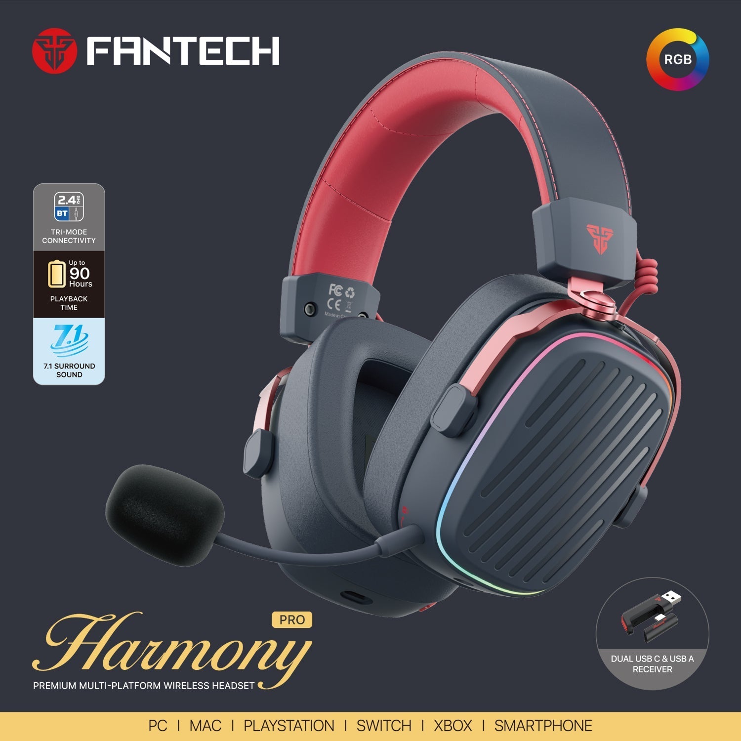 Fantech Whg02p Harmony Pro Wireless Gaming Headset Fantech Whg02p Harmony Pro Wireless Gaming Headset