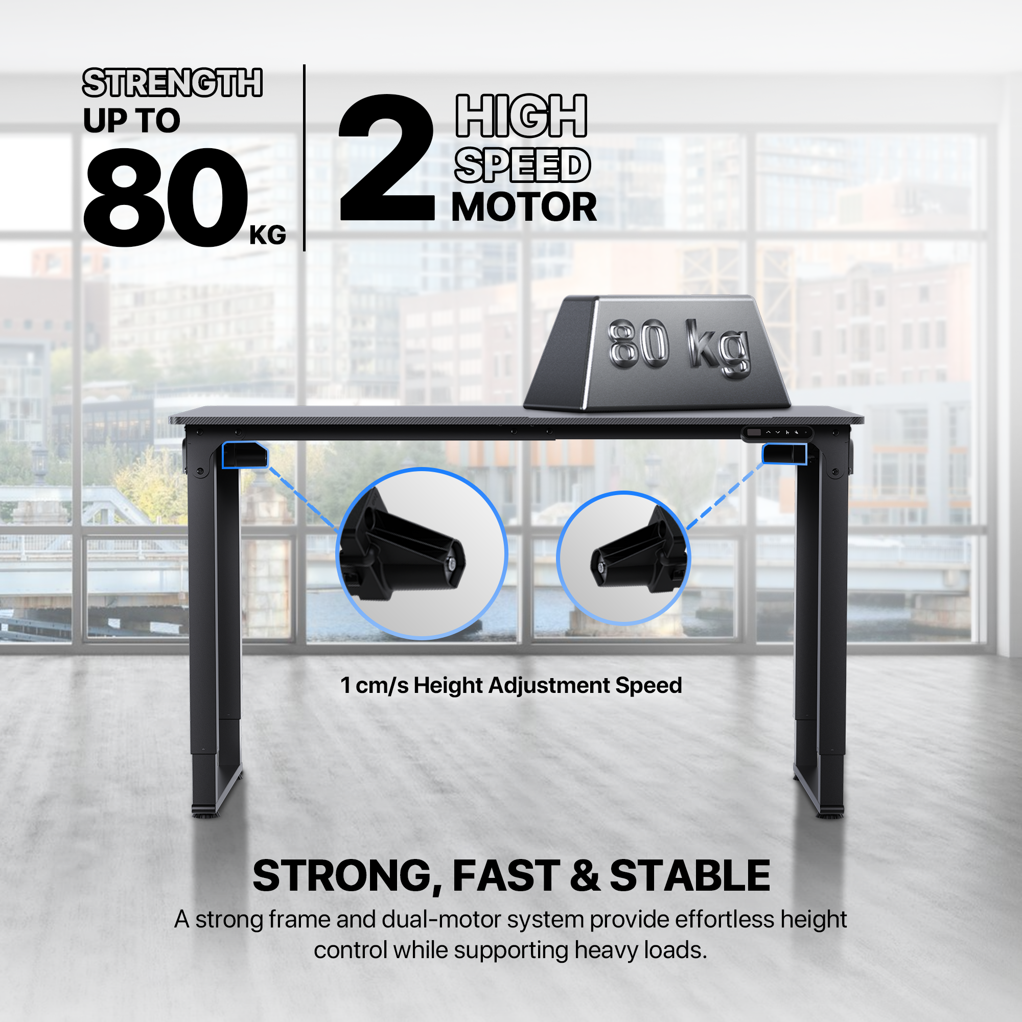 Fantech Workstation WS514 Adjustable Rising Gaming Desk, gaming chairs