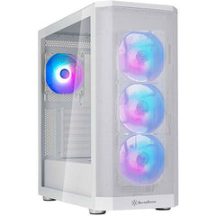 SilverStone FARA 514X (White) ARGB ATX Mid Tower Tempered Glass Gaming Case, Dual 360m Radiator Support w/ USB Type-C & 4x120mm ARGB Fans | SST-FA514X-WG |