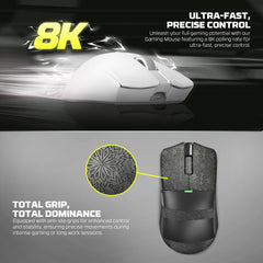 Fantech 8K RGB wireless gaming mouse for computer setup