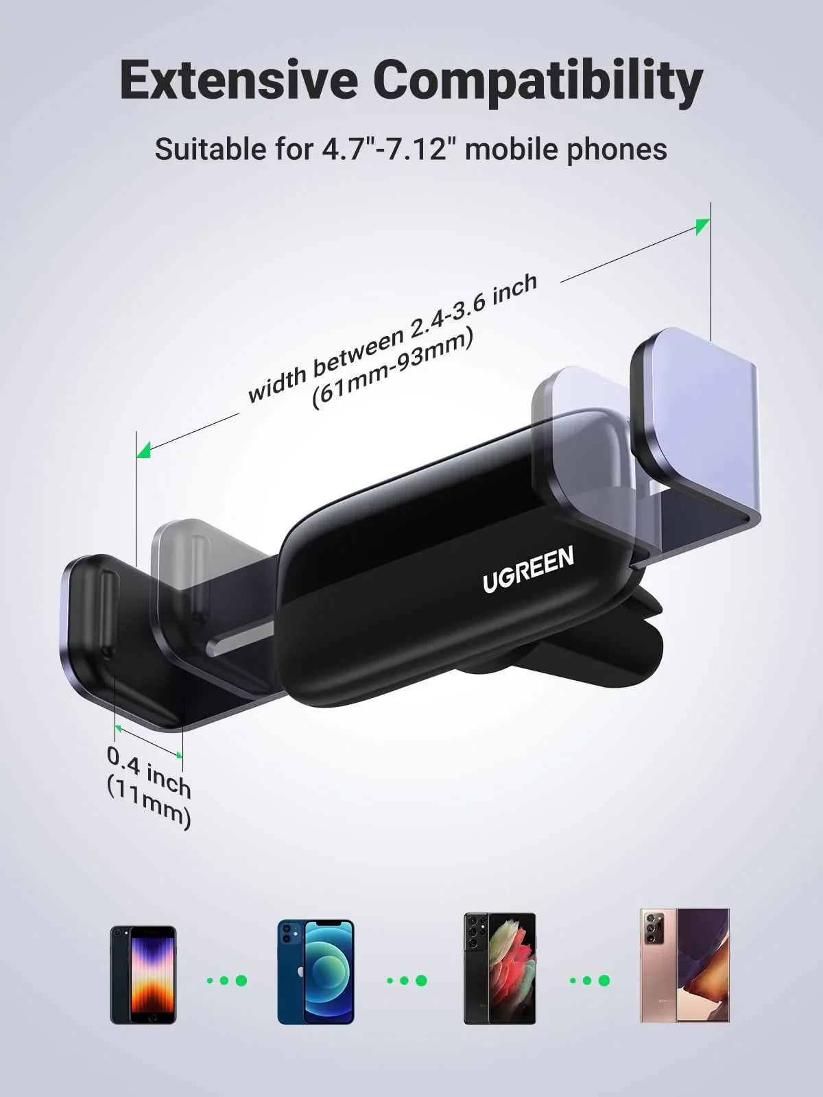 Ugreen 10422 Air Vent Car Phone Holder Reliable Stable 360 Rotation Ugreen 10422 Air Vent Car Phone Holder Reliable Stable 360 Rotation