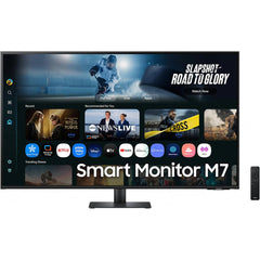 Samsung M7 43" M70f Smart Monitor Va 4k Uhd Resolution, 60hz Refresh Rate, 4ms (gtg) Response Time, Tizen Operating System, Wifi5 & Bt5.2 Conneivity, Black Built In Speakers & Remote