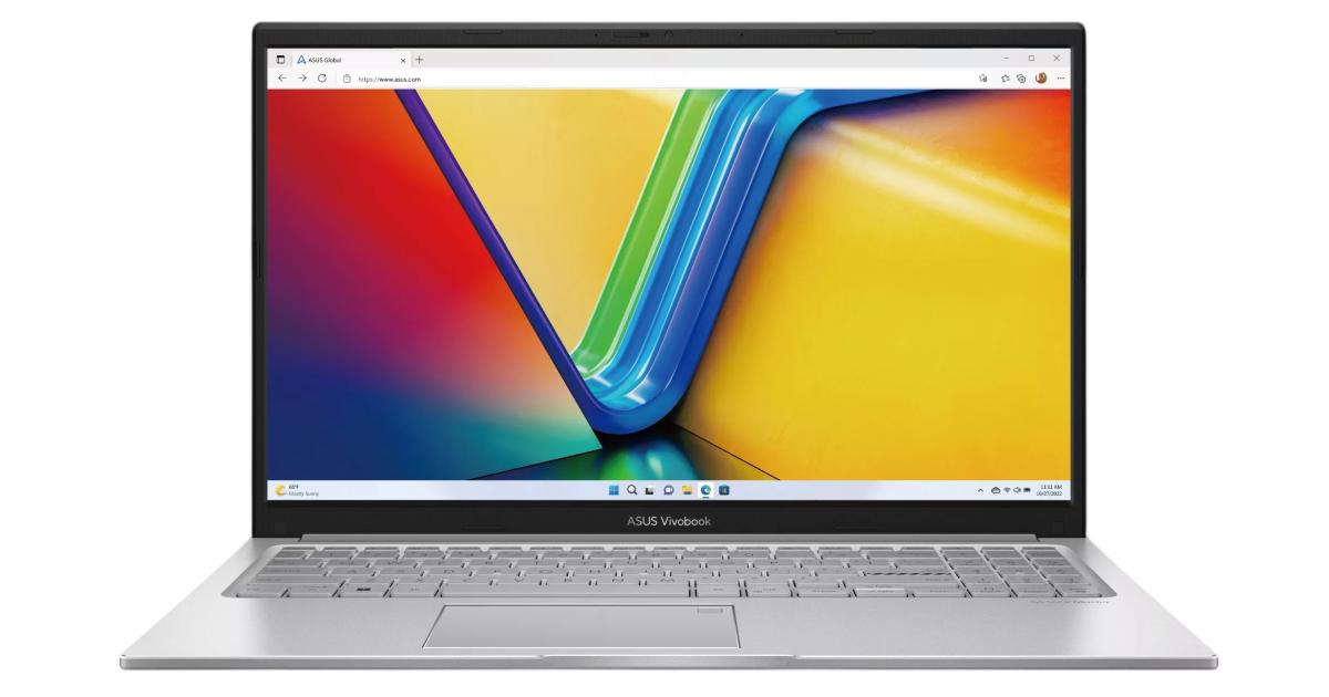ASUS Vivobook 15, 15.6" FHD (1920 x 1080) IPS, Intel® Core 5 120U, Intel Graphics , 8GB DDR5 RAM, 512GB M.2 PCIe NVMe - Cool Silver, Home Or Business Laptop.