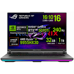 ASUS ROG Strix G16 (2025) G614FR 9Gen AMD Ryzen™ 9 9955HX3D 16-Cores w/ Nvidia RTX 5070 TI 12GB DDR7 & 16" IPS 2.5K 240Hz Display - Volt Green