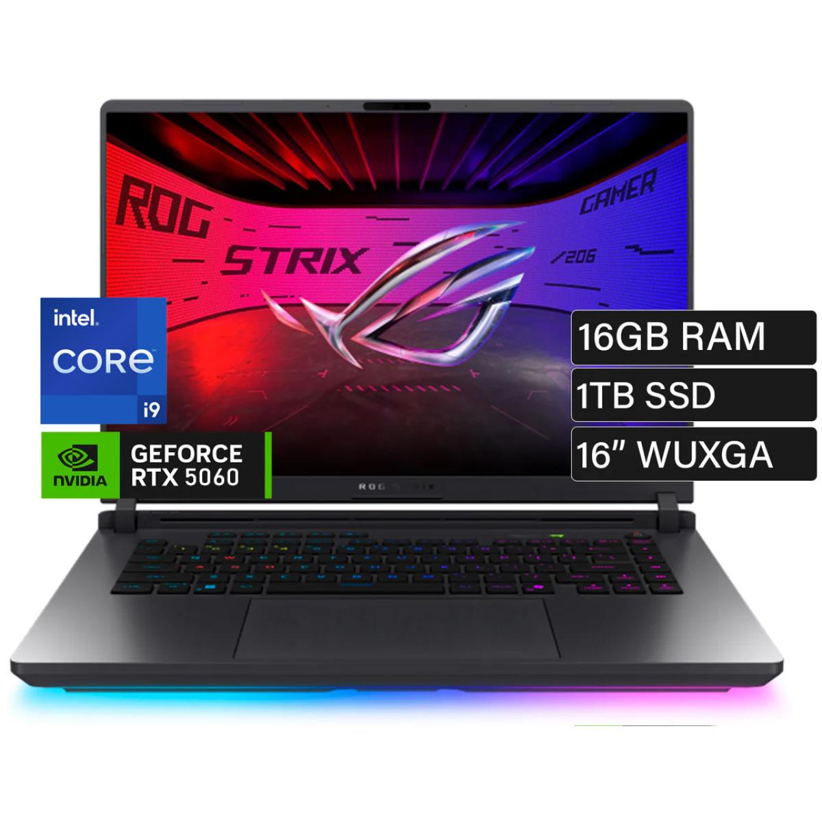 ASUS ROG Strix G16 (2025) G615JMR 14Gen Intel Core i9 14900HX 24-Cores w/ Nvidia RTX 5060 8GB DDR7 & IPS 165Hz Display - Eclipse Gray