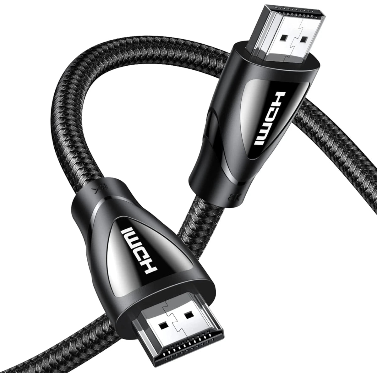 UGREEN 80403 HDMI 2.1 Cable, 2M, Resolution 8K/60Hz 4K/120Hz, Ultra High HD, Male to Male, HDR 10+, Dolby Vision, Bandwidth 48Gbps, Dynamic HDR, 3D video Black