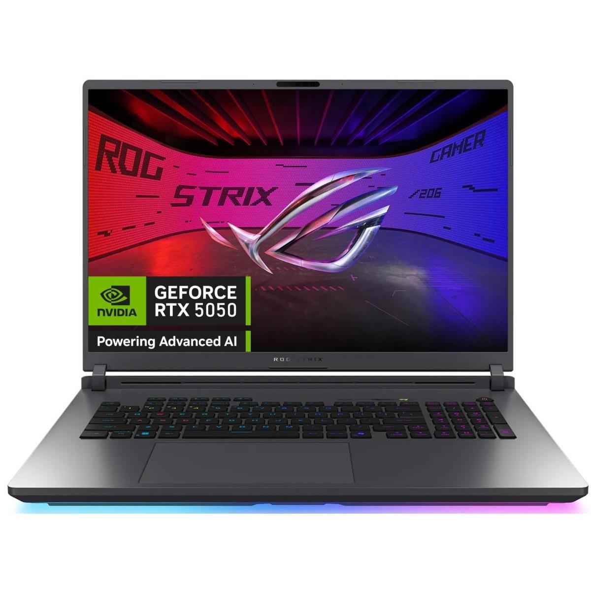 ASUS ROG Strix G18 18" IPS FHD+ (1920 x 1200) @ 144Hz, 14th Gen Intel Core i7-14650HX, Nvidia RTX 5050 8GB GDDR7, 16GB DDR5 RAM, 512GB M.2 PCIe NVMe Gen4 - Eclipse Gray Gaming Laptop | G815JHR-S8018 |