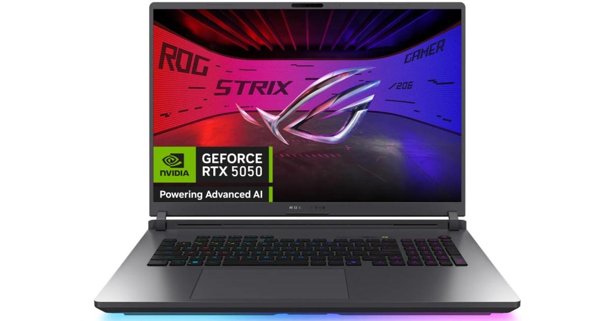 ASUS ROG Strix G18 18" IPS FHD+ (1920 x 1200) @ 144Hz, Intel Core Ultra 9 2nd Gen Processor 275HX, Nvidia RTX 5060 8GB GDDR7, 32GB DDR5 RAM, 1TB M.2 PCIe NVMe Gen4 - Eclipse Gray Gaming Laptop