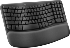 Logitech Wave Keys Comfortable Natural Typing, Easy-Switch, Bluetooth- Graphite Wireless Ergonomic Keyboard