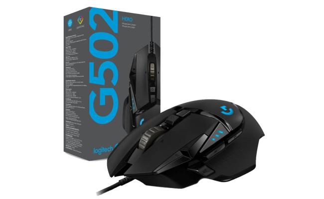 Logitech G502 Hero Wired Hero Sensor 25, 600 Dpi RGB Adjustable Weights 11 Programmable Buttons On Board Memory for & Mac, Black
