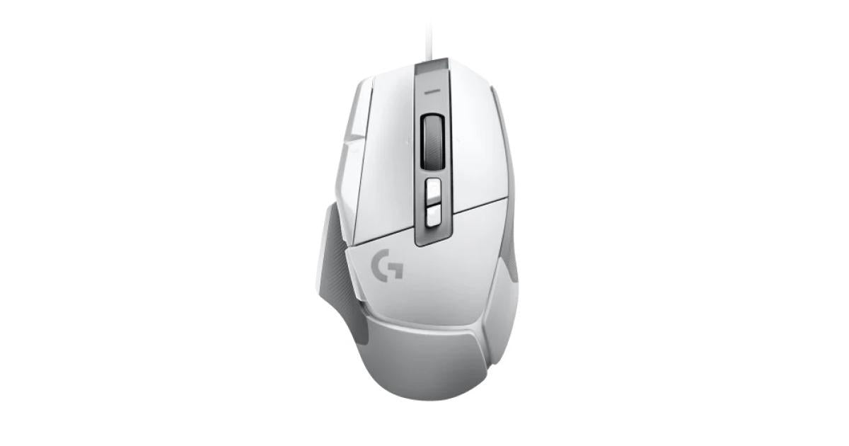 Logitech G502 X Wired Gaming Mouse - LIGHTFORCE hybrid optical-mechanical primary switches, HERO 25K gaming sensor, compatible with PC - macOS/Windows - White