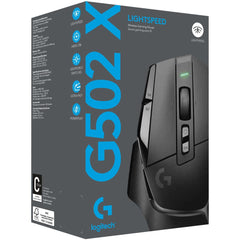 Logitech New G502 X Lightspeed Wireless Lightforce Hybrid Optical Mechanical Switches Hero 25k Sensor For Macos & Windows , Black