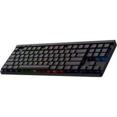 Logitech G515 Wireless Gaming Keyboard Tkl, Lightsync Rgb, Thin Tenkeyless Design, Double Shot Pbt Keycaps, Taile Brown Mechanical Switches Black