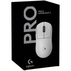 Logitech G PRO X SUPERLIGHT 2 LIGHTSPEED Wireless 4K Polling Lightweight LIGHTFORCE Hybrid Switches HERO 2 Sensor 32,000 DPI USB-C Charging, PC & Mac - White