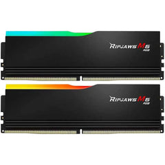 G.SKILL Ripjaws M5 RGB Series 32GB (2x16GB) DDR5 Dual Channel Desktop Memory, 6000 MT/s Memory Speed, CL36-36-36-96 Latency, 1.35V Voltage, Intel XMP 3.0, Black