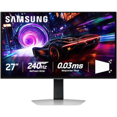 Samsung Odyssey Oled G8 27" (g81sf) 4k Uhd Qd Oled 240hz 0.03ms Hdr10+ Glare Free Super Arena Ux Core Sync Hdmi 2.1 Usb Hub Sleek Metal Design Grey - CompuMe
