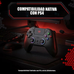 Redragon Darkflame Black Gamer Controller with Analog LEDs and Hall Effect G820 Triggers