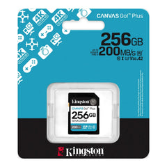Kingston Canvas Go! Plus 256GB SD memory card For DSLRs, Mirrorless Cameras & 4K Video Up to 200MB/s Read, 160MB/s Write SDG4