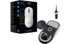 Logitech G PRO X SUPERLIGHT Wireless Ultra-Lightweight 63 Grams HERO 25K Sensor 25,600 DPI 5 Button - White