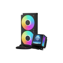 GAMDIAS CHIONE P5-240 ARGB CPU LIQUID COOLER BLACK - IPS LCD Display