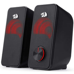 Redragon Stentor Gs500 Stereo Gaming Speakers 2.0 Channel With Red Backlight Quality Bass And Crystal Clear Sound Usb Powered W/ A 3.5mm Conneor - CompuMe