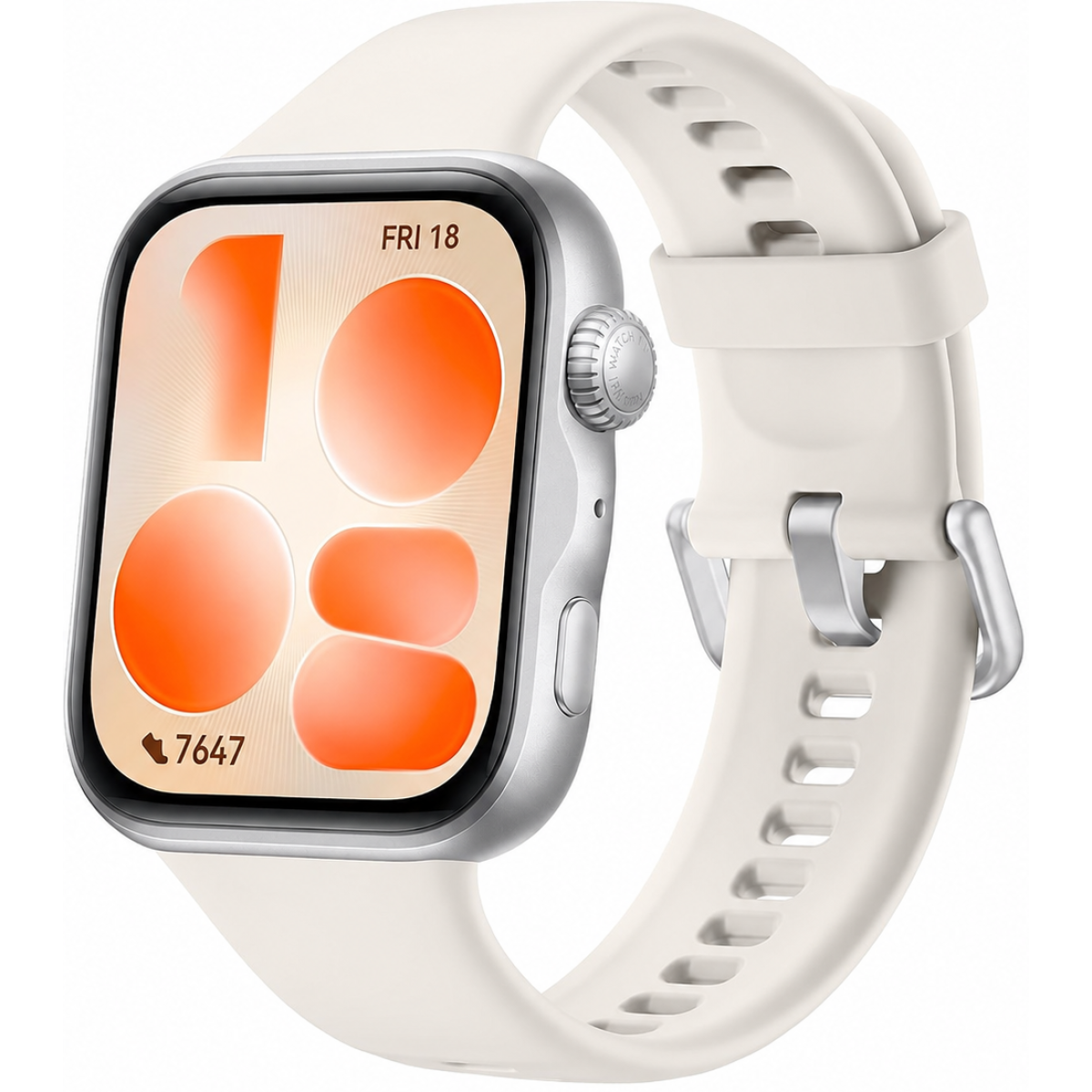 HUAWEI WATCH FIT 5 Smartwatch with White Fluoroelastomer Strap - White + Free Gift