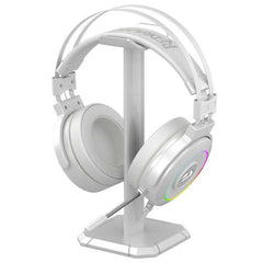Redragon H320 Lamia 7.1 Surround Sound Volume Control Noise Cancelling Rgb Light W/ Stand White - CompuMe