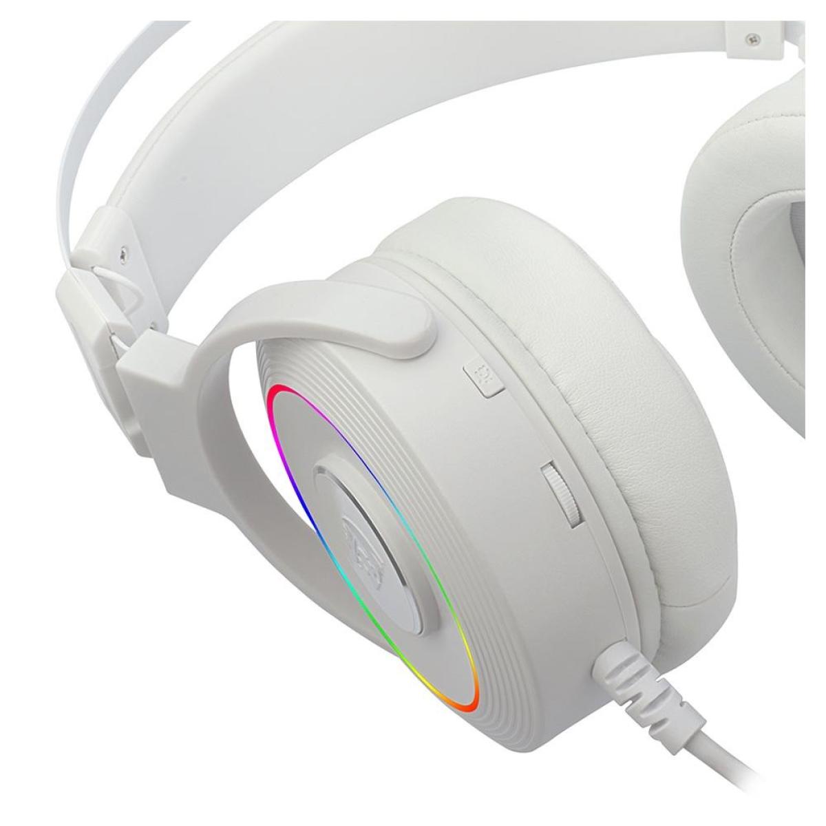 Redragon H320 Lamia 7.1 Surround Sound Volume Control Noise Cancelling Rgb Light W/ Stand White Redragon H320 Lamia 7.1 Surround Sound Volume Control Noise Cancelling Rgb Light W/ Stand White