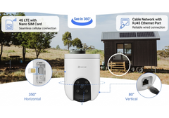 EZVIZ H8c 4G Outdoor Pan & Tilt Security Camera, 2K Resolution, Cellular LTE, Night Vision, CS-H8c-R200-1K3KFL4GA, 360-Degree Visual Coverage, Smart AI Human Detection, Auto-Tracking, Weatherproof Housing