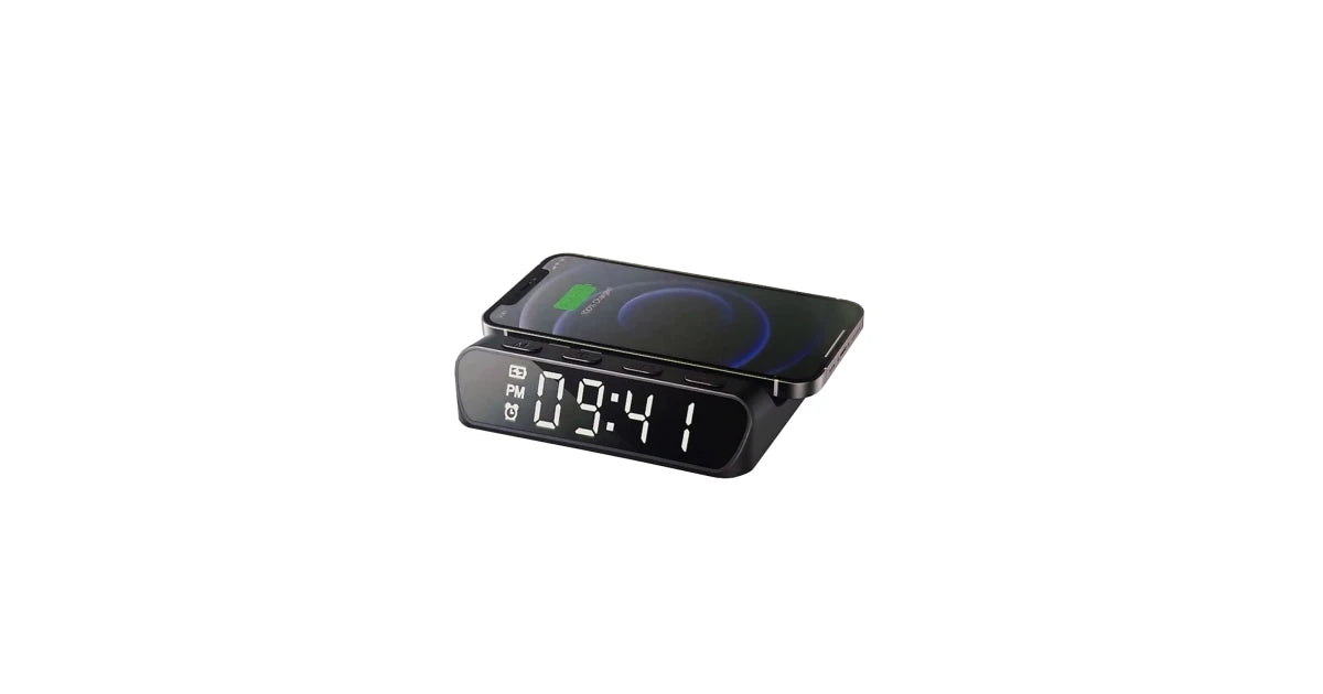 HAVIT W3031-BK 3-in-1 Wireless 15W Qi Charger with Alarm Clock – Black