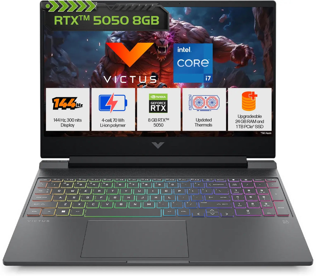 HP Victus 15 Gaming Laptop - Intel Core i7-13620H - NVIDIA RTX 5050 8GB - 15.6-inch diagonal FHD IPS 144Hz