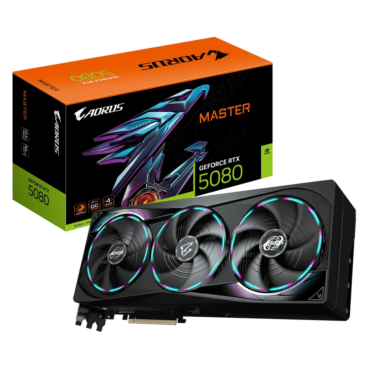 GIGABYTE AORUS GeForce RTX 5080 MASTER 16G GDDR7 Graphics Card
