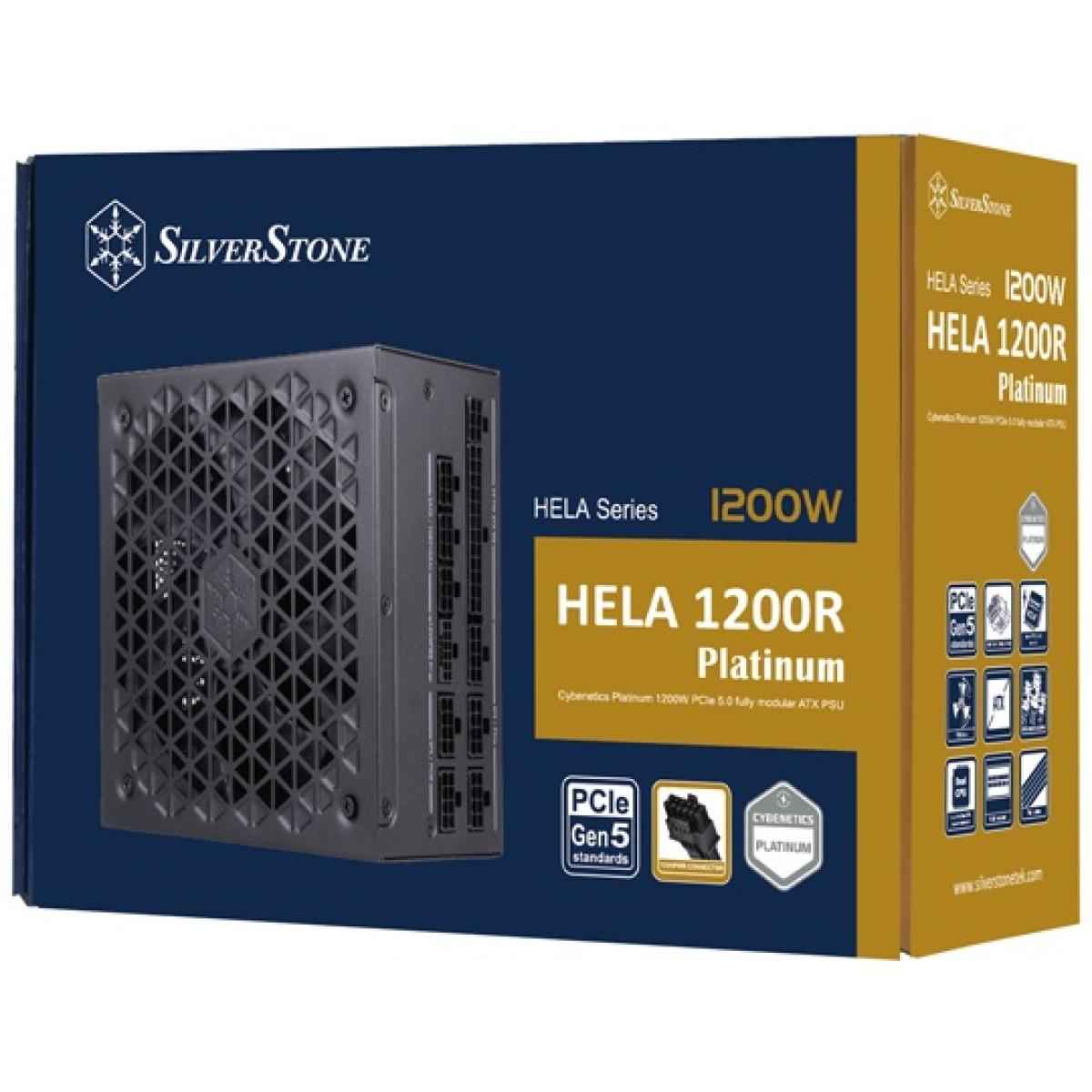SilverStone HELA 1200R Platinum 1200W (ATX 3.0) PCIE 5.0 (12VHPWR) 80 Plus Platinum Full Modular - High Performance Power Supply | SST-HA1200R-PM |