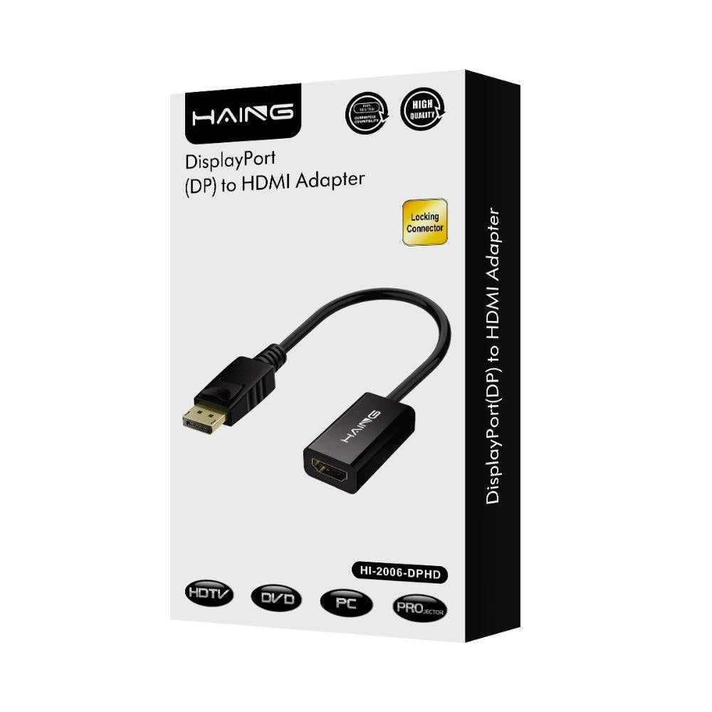 Haing Displayport (dp) to Hdmi Adapter High Quality