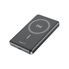 HAVIT PB5203 Magnetic Wireless Power Bank – 10,000mAh | 15W MagSafe Compatible | PD 20W | Black