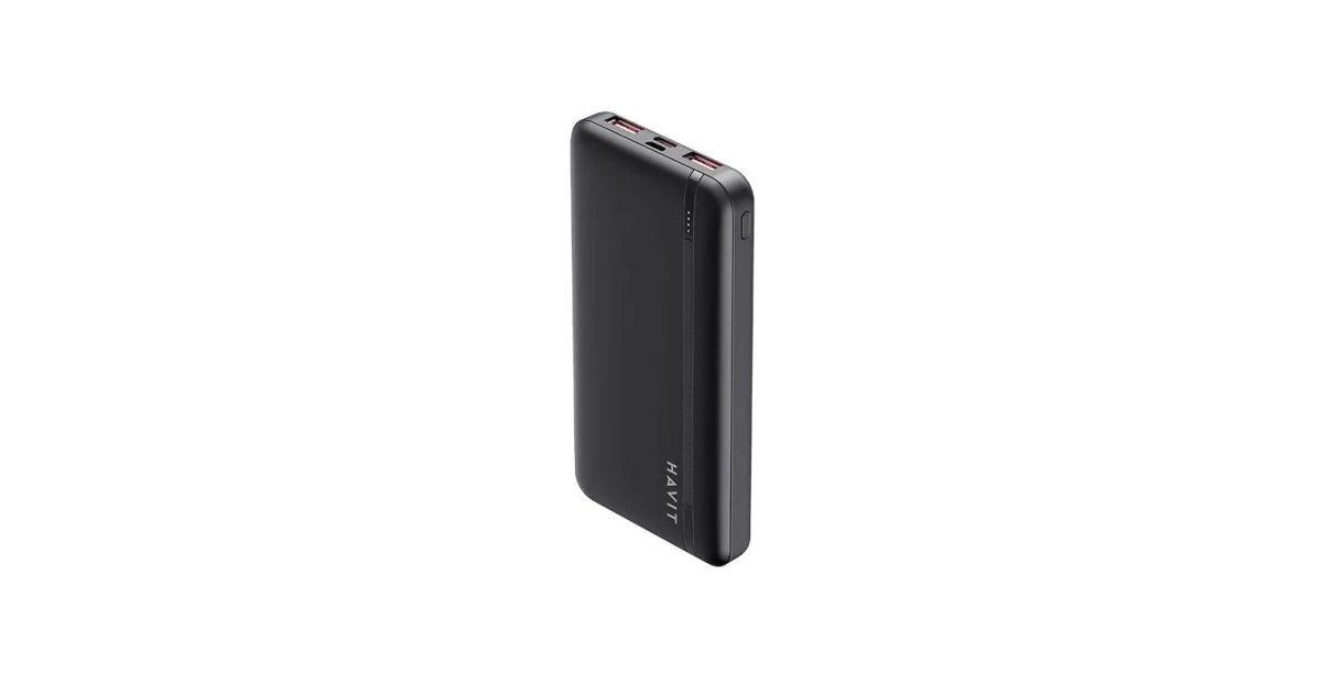 HAVIT PB90 Portable Fast Charging Power Bank – PD 20W & 22.5W | LED Display | Black