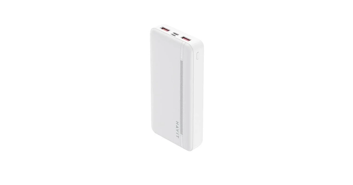 HAVIT PB92 Fast Charging Power Bank – 10,000mAh / 20,000mAh | PD 20W & 22.5W | Smart LED Display | White