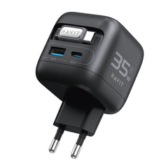 HAVIT UC250 35W GaN Travel Charger with Retractable Cable