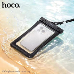 HOCO HX54 IPX8 Waterproof Phone Pouch with Anti-Sinking Airbag - Black