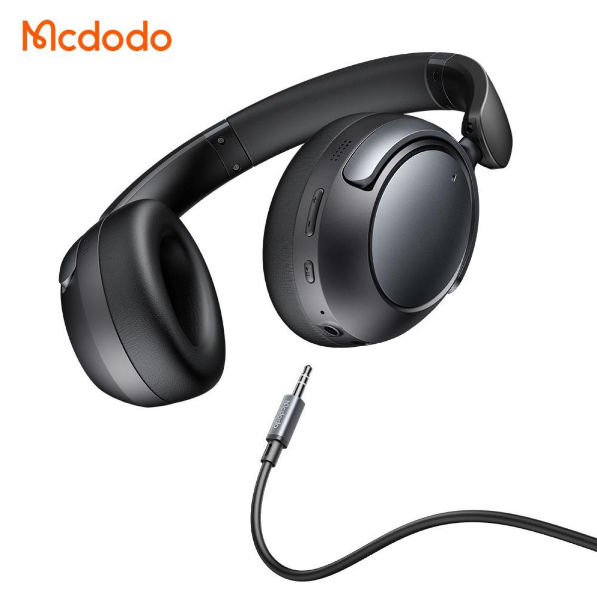 Mcdodo HP-1400 Bluetooth 5.3 Active Noise Cancelling Headphones up to 70H Playtime, With Long ANC 35H, 40mm Dynamic Drivers - Black Mcdodo HP-1400 Bluetooth 5.3 Active Noise Cancelling Headphones up to 70H Playtime, With Long ANC 35H, 40mm Dynamic Drivers - Black