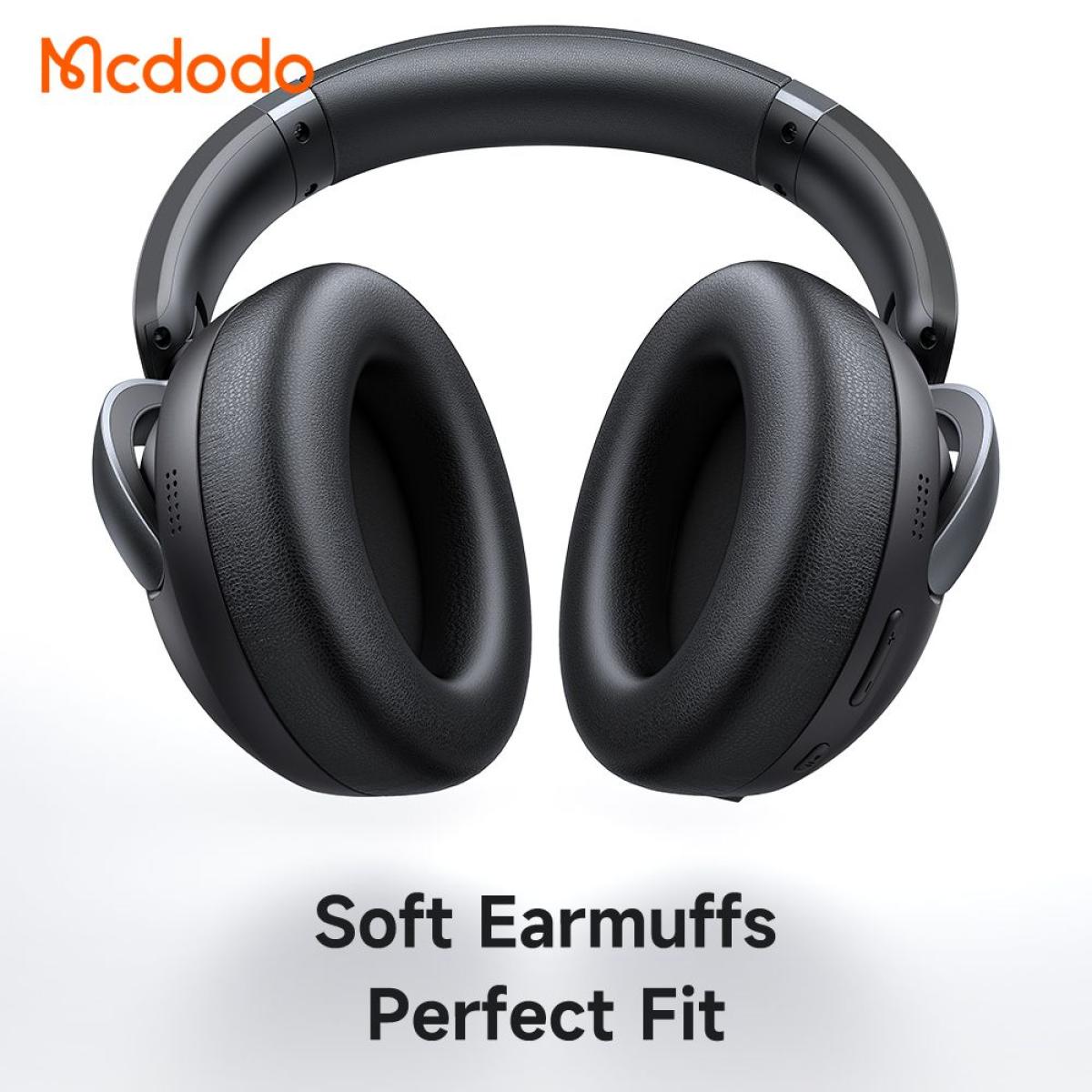 Mcdodo HP-1400 Bluetooth 5.3 Active Noise Cancelling Headphones up to 70H Playtime, With Long ANC 35H, 40mm Dynamic Drivers - Black Mcdodo HP-1400 Bluetooth 5.3 Active Noise Cancelling Headphones up to 70H Playtime, With Long ANC 35H, 40mm Dynamic Drivers - Black