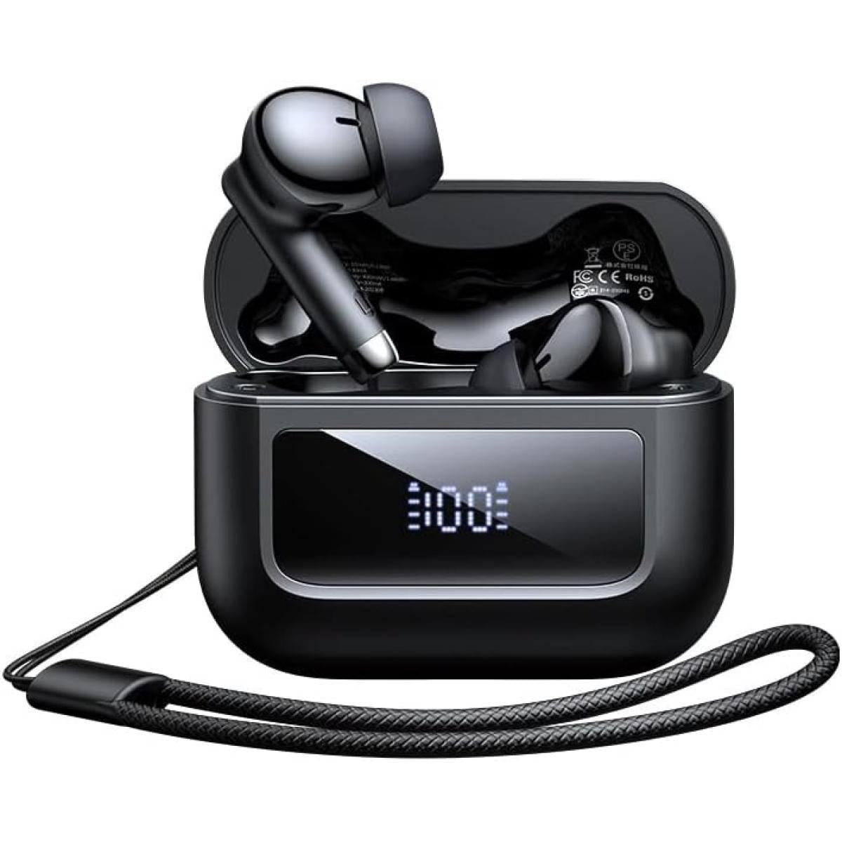 Mcdodo Hp 3290 Wireless Earbuds Bluetooth 5.3, 13 Mm Dynamic Driver Earbuds With Digital Display 6 Hours Playtime Black
