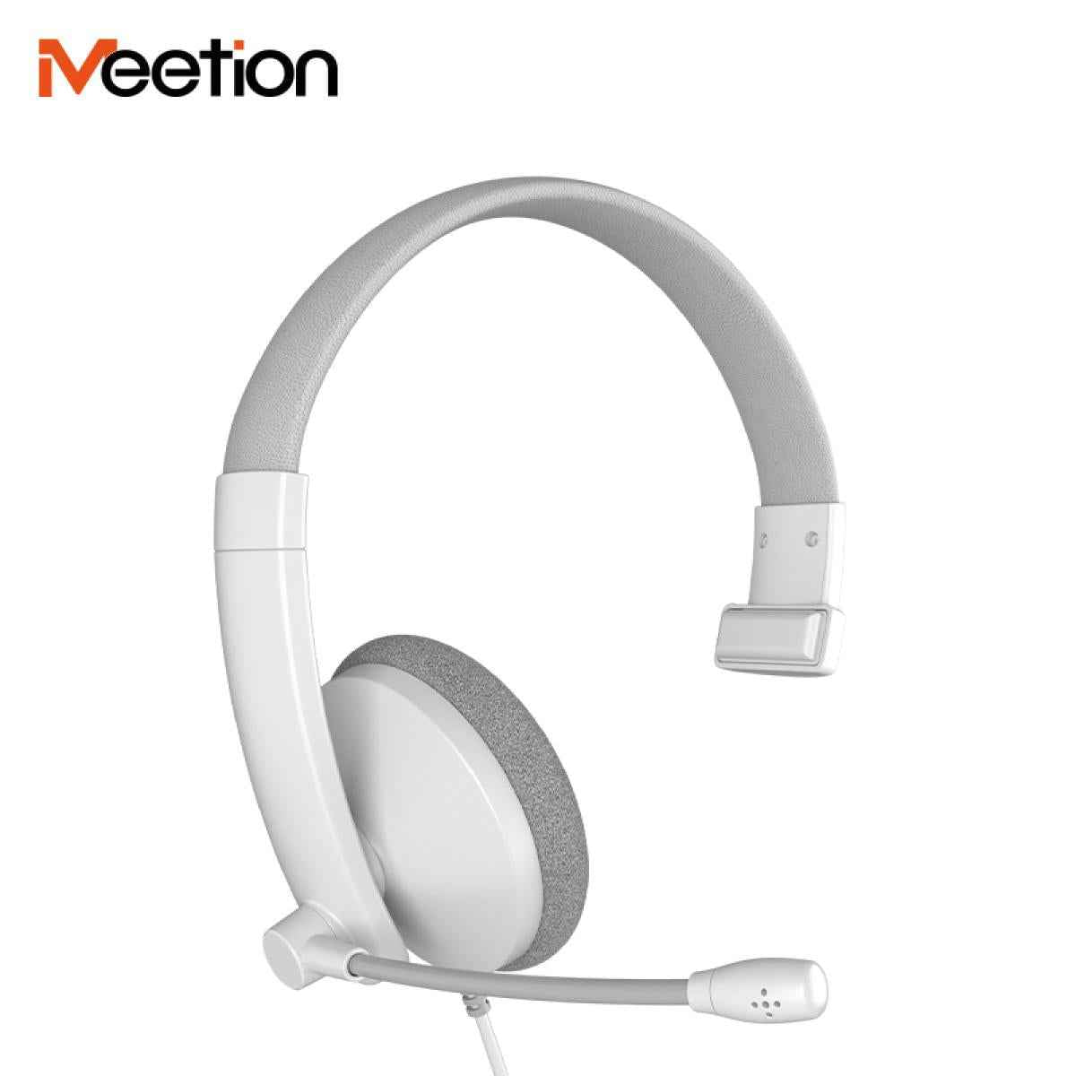 Meetion HP002 Telephony 3.5mm Jack Headset -White