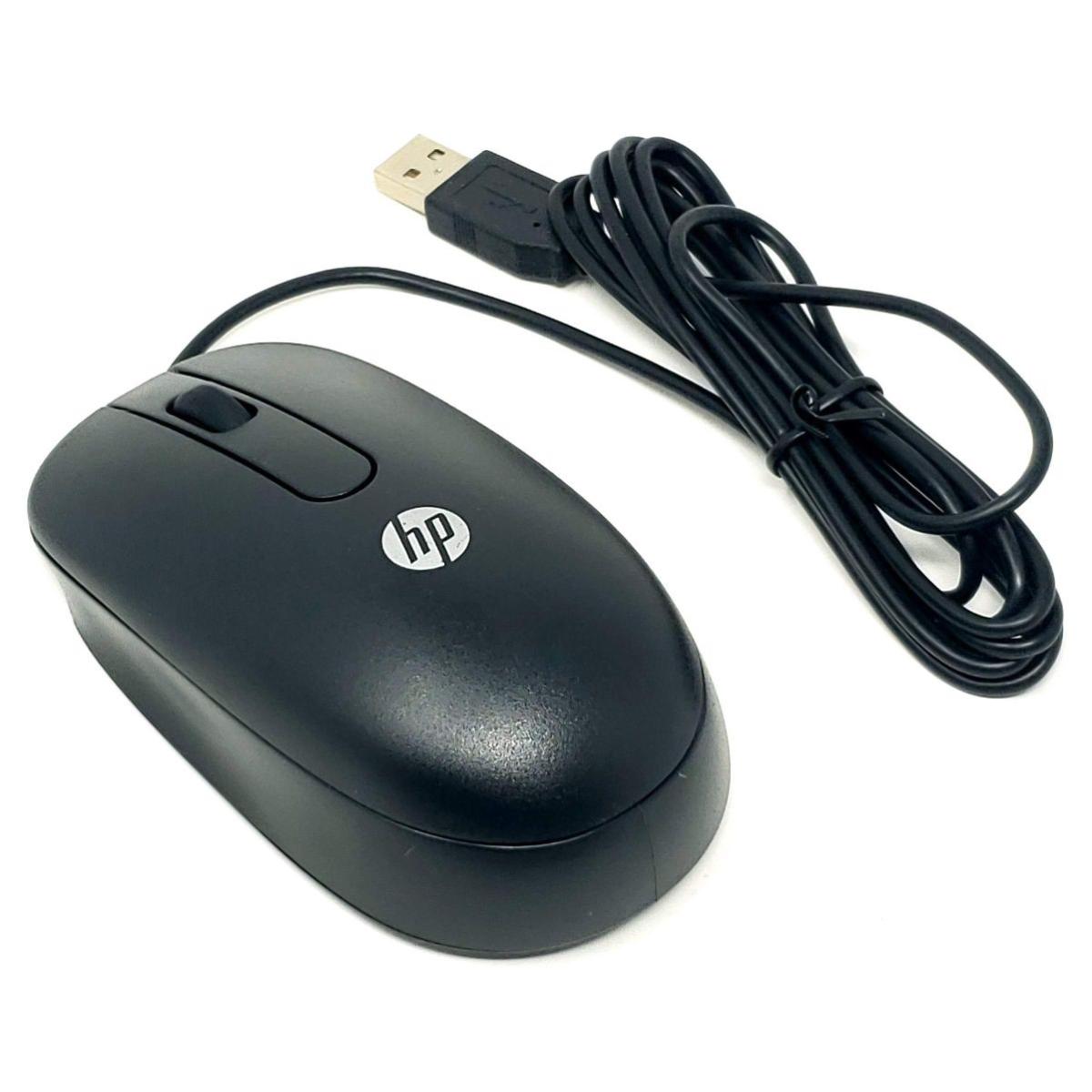 HP Wire USB Optical Computer Scroll Mouse 800 DPI Left-handed or right-handed (Brown Box)