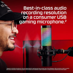 Gameak JO | Gaming Accessories Store Hyperx Quadcast 2 s - USB Microphone, with RGB Lighting, Streaming