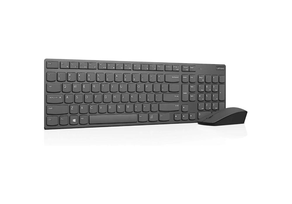 Lenovo Professional Ultraslim Wireless Combo Chargeable Keyboard & 2 AAA Batteries For Mouse Arabic / English