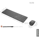 Lenovo Professional Ultraslim Wireless Combo Chargeable Keyboard & 2 AAA Batteries For Mouse Arabic / English